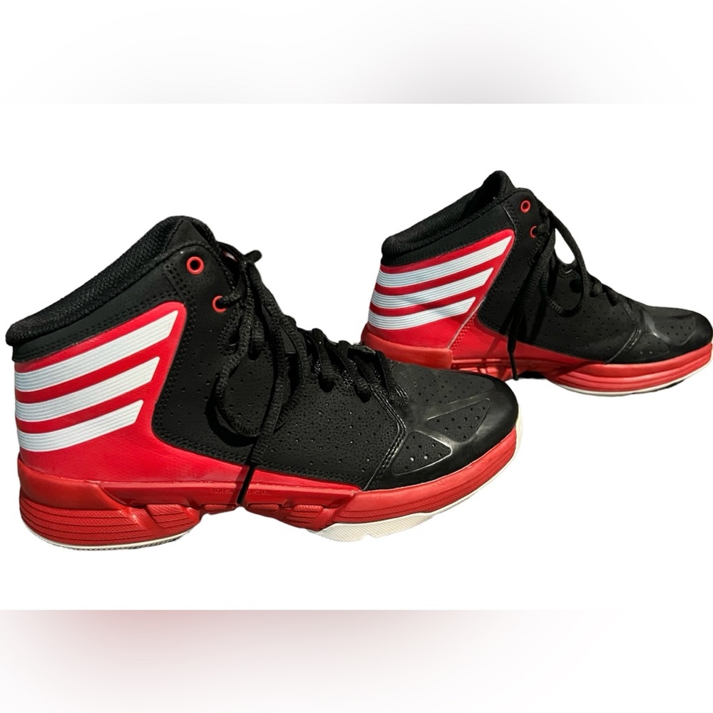 Adidas Mad Handle Boys 5.5 Black/Red High Top Basketball Sneaker